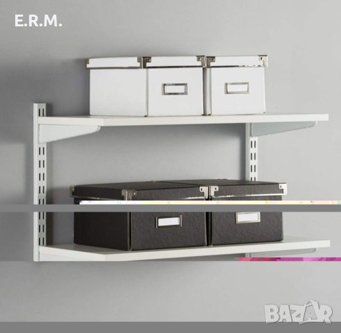 Модулна система от рафтове Регулируем висящ рафт 80см х 25см 20кг. на рафт, снимка 2 - Етажерки - 41552655