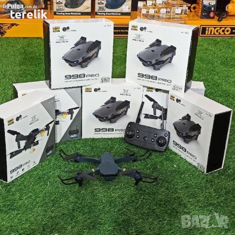 #ХИТ Нов DRON 998, 4K ULTRA HD; WIFI HPV 2.4G, Камера 2MP приложение за телефонна предаване на живо,