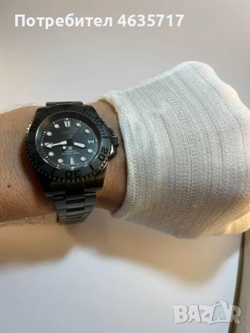 Часовник Seiko Yacht-Мaster Black (mod), снимка 4 - Мъжки - 52213843