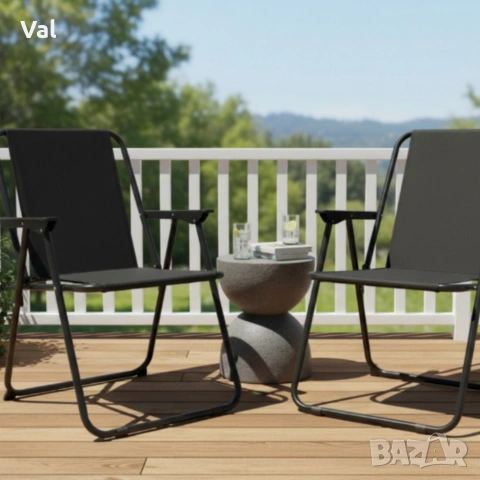 Сгъваем градински стол - стилен, лек и удобен, снимка 2 - Градински мебели, декорация  - 53822887