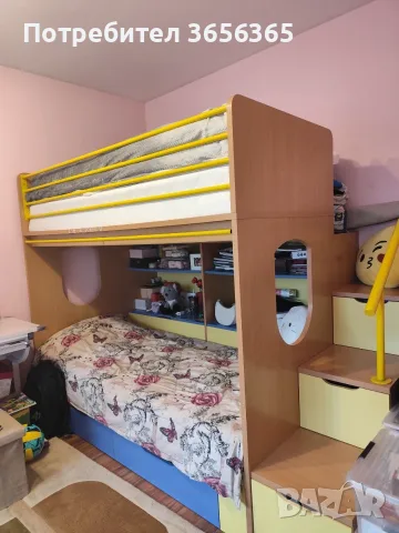 Двуетажно легло с размери 2370, 1280, 1800