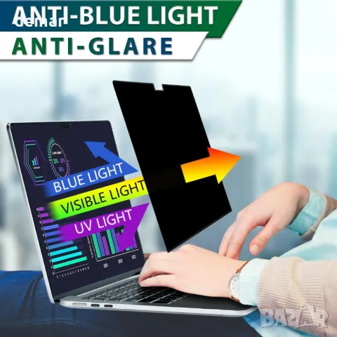 Магнитен екран за поверителност STARY за MacBook Air 13,6 инча (2022-2025, M2, M3, M4), снимка 4 - Друга електроника - 49688317