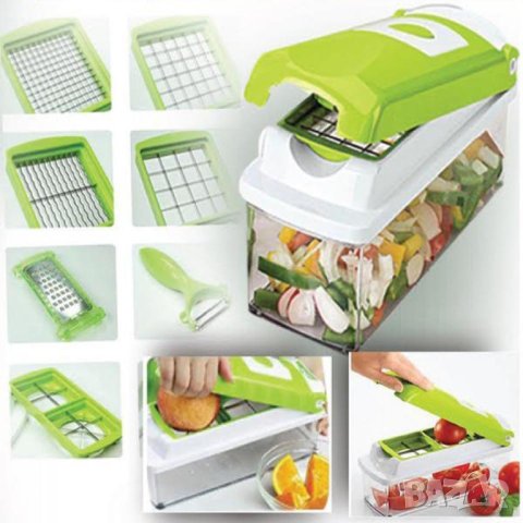 Кухненско ренде, комплект мултифункционално ренде за рязане, остри ножове, много приставки и белачка, снимка 7 - Други - 41403654