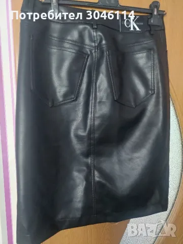 кожена пола Calvin Klein, снимка 3 - Поли - 49243121