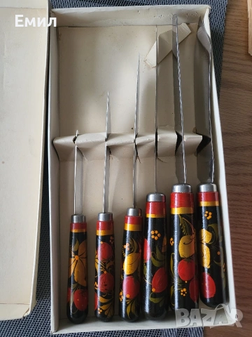 Набор ножове СССР ХОХЛОМА