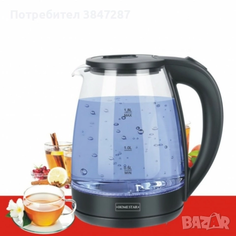 Електрическа кана Homestar с мощност 1500W и капацитет 1,8 литра