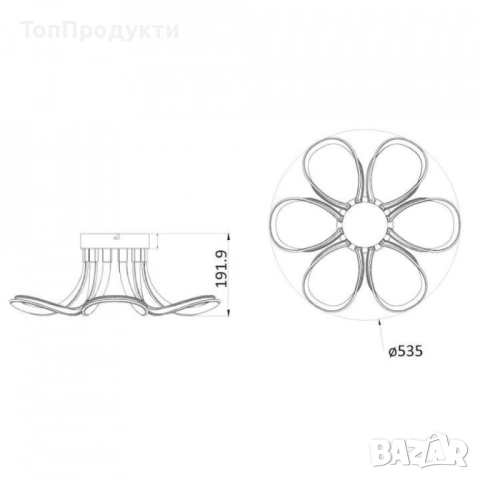 LED плафон 40W, IP20, 4000 K, снимка 4 - Лед осветление - 52988782