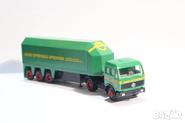 HERPA H0 1/87 MERCEDES КАМИОН МОДЕЛ ТРАНСПОРТ НА СТЪКЛО, снимка 4 - Колекции - 50919727