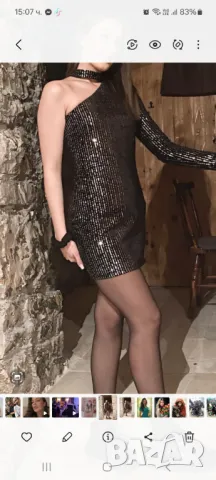 Лъскава рокля, снимка 3 - Рокли - 48480925