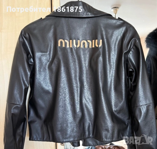 Дамско кожено яке MIU MIU, снимка 8 - Якета - 53846510