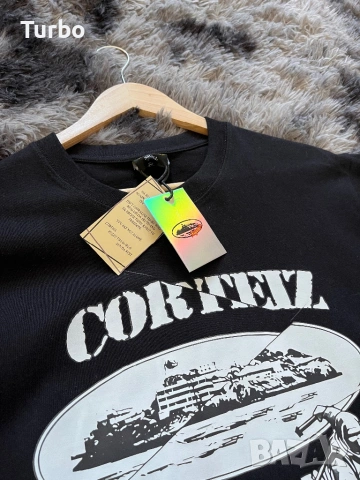 Corteiz черна тениска, снимка 2 - Тениски - 53850316