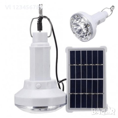 Соларна осветителна система комплект EP-022, соларен панел 3W/6V, снимка 1 - Къмпинг осветление - 41572401