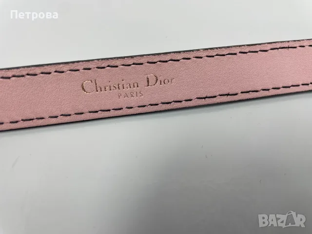 Тънък кожен колан Dior 90см Оригинал, снимка 8 - Колани - 55846094