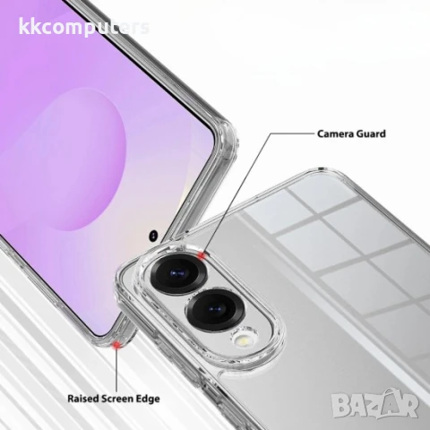 Силиконов кейс MBX 2mm и Протектор За Samsung Galaxy S25 Edge, Прозрачен, снимка 4 - Калъфи, кейсове - 50639511