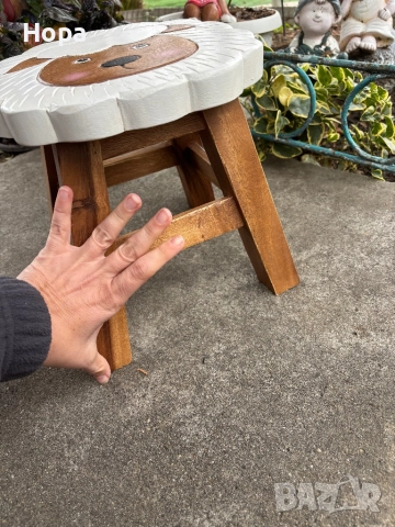 Столче / Табуретка от тиково дърво, снимка 7 - Други - 44077986