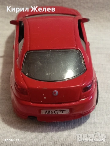 Метална количка Alfa GT много красива за КОЛЕКЦИЯ ДЕКОРАЦИЯ 21868, снимка 4 - Колекции - 53573180