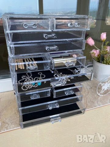 3 броя органайзери с чекмеджета прозрачни , снимка 10 - Органайзери - 50630590