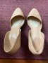 Обувки светлобежови, ток 9 см, велур, снимка 1 - Дамски елегантни обувки - 41350540