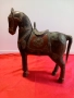 Старинна Статуетка КОН , Дърво и Бронз, снимка 1