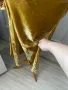 Zara Елегантна рокля от кадифе, охра, размер L, снимка 9