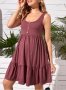 Дамска рокля за бременни с U-образно деколте и копчета - 023