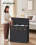 Кош за пране SONGMICS с 4 отделения, 210 л, с капак, 5 етикета, подвижна и переща се вътрешна торба, снимка 4