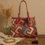 Дамска чанта с многоцветен дизайн – простор, организация и стил в едно, снимка 6