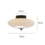 LED осветително тяло за вграждане, 12 W, бяло стъкло и черна основа, снимка 2