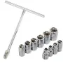 Комплект T-образен ключ 1/2'' с 10 вложки 8-19 mm, снимка 1