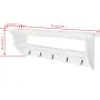 vidaXL Закачалка за дрехи, за стена, MDF, бяла, бароков стил, снимка 5