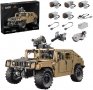Конструктор Lego CADA Военен Джип Humvee 1:8 Моторизиран 3935ч. 53см, снимка 4