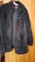 Дамско черно палто ЕКО кожа/косъм/, снимка 4