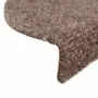 vidaXL Постелки за стълби, самозалепващи се, 10 бр., 56x17x3 см, светлокафяви, полукръгли, снимка 6