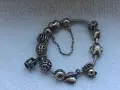 сребърна гривна pandora с 12 талисмана., снимка 4