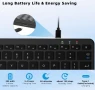 Безжична клавиатура Qulose, акумулаторна мини клавиатура Bluetooth, медийни клавиши, снимка 6