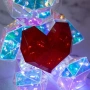 Мече със сърце - Светеща декорация 25см, снимка 4