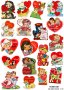 Стикери за декорация планер скрапбук Retro Valentine самозалепващ лист А5