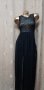 Atmosphere S Черна дълга рокля от дантелена и ефирен тюл, снимка 1 - Рокли - 40127447