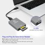 CFexpress Type B и XQD четец на карти USB 3.1 Gen 2 10Gbps, алуминиев, съвместим с Thunderbolt 3, снимка 5