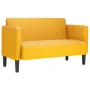 vidaXL Диван с мека мебел, светложълт, 109 см, велурена тъкан, снимка 1