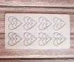 8 сърца сърце с вълнички топер борд силиконова форма молд за украса декорация торта фондан шоколад , снимка 3
