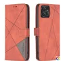 Motorola Moto G Power (2024) Rhombus Texture Magnetic Wallet Кожен Калъф и Протектор, снимка 11