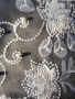 Бяла дантела бродерия 130/455 см, снимка 5