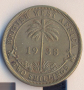 Британска Западна Африка 2 шилинга 1938 година , снимка 1 - Нумизматика и бонистика - 44743994
