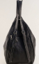 Модерна дамска черна раница с ципове от естествена кожа 37х23 см., снимка 4