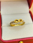 Красиви дамски пръстени медицинска стомана с18 каратово златно покритие , снимка 7