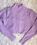 Кроп пуловер с поло яка, снимка 1 - Блузи с дълъг ръкав и пуловери - 36025443
