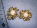 СТАРИННИ ЦВЕТЯ - ПОЗЛАТЕНИ РЕТРО ОБЕЦИ ФЛОРАЛНИ КЛИПС за КОЛЕКЦИЯ РЕСТАВРАЦИЯ МАТЕРИАЛ 31961, снимка 5