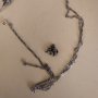 Сребърен лот синджир и висулка, снимка 1 - Колиета, медальони, синджири - 41738439