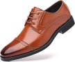 Мъжки официални обувки с връзки Brogues Derbys Oxford, 40, снимка 1